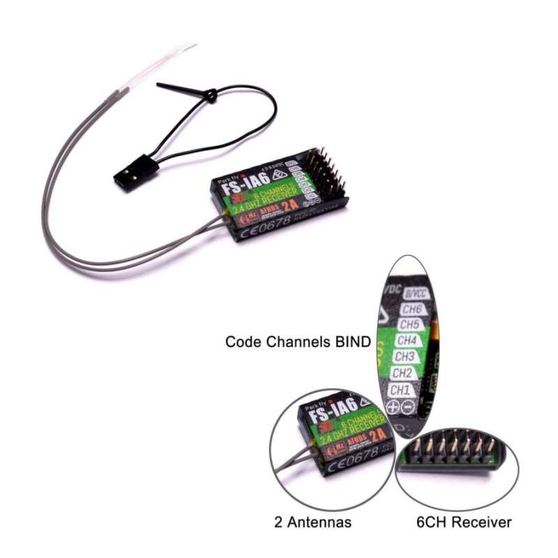 Receptor Flysky FS-IA6 6CH ant - Drone Racing Battery reseña y precio